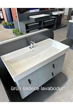 TURKUAZ Cerastyle Sharp 80 x 48 cm Dolap Uyumlu, Tezgah Üstü Lavabo