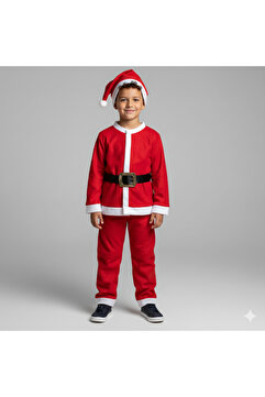Genel Markalar Bebek Ve Çocuk Yeni Yıl Noel Baba Kostüm Yılbaşı Kostüm Kırmızı