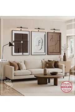 Genel Markalar Metal Çerçeveli Gerçek Camlı Tablo Royce 3 Lü Set