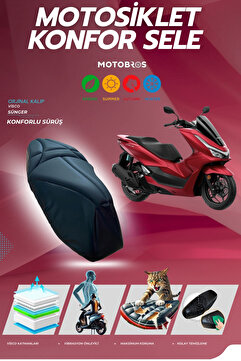 Motobros Honda Pcx Özel Kalıp Visco Süngerli Ultra Konforlu Konfor Sele