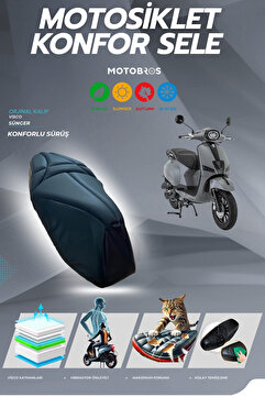 Motobros Mondial 50 Wing Konfor Sele Kılıfı Visco Sünger (YIRTILMAYA DAYANIKLI)