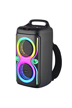 Mikado MD-66BT ThunderBag 40W 3600mAh Çanta Taşıma USB/BT/TF/TWS RGB Kablosuz Mikrofonlu Toplantı-Parti