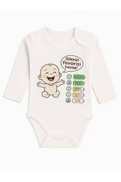 Zekids Bebek Ailemin Favorisi Benim Yazılı Uzun Kol Body