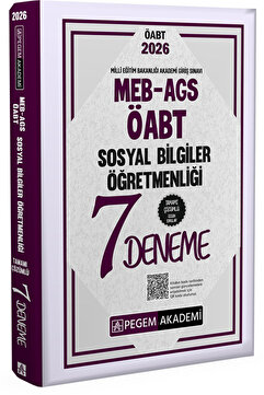 Pegem Akademi Yayıncılık 2026 MEB AGS ÖABT Sosyal Bilgiler Öğretmenliği Tamamı Çözümlü 7 Deneme