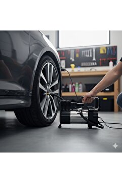 Genel Markalar Araba Oto Araç Lastik Şişirme Pompası Plastik Gövde 150 Psi Çakmaklık Girişli Hava Kompresörü