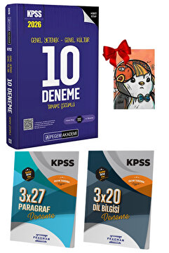 Pegem Akademi Yayıncılık 2026 KPSS Genel Yetenek Genel Kültür Tamamı Çözümlü 10 Deneme + Paragraf & Dil Bilgisi Deneme Seti