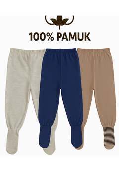 Melekpare Bebek Patikli Pantolon Kendinden Çoraplı Alt Pijama