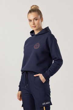 Pratik Medikal Lacivert 112 Acil Sağlık Kapüşonlu Sweatshirt Unisex