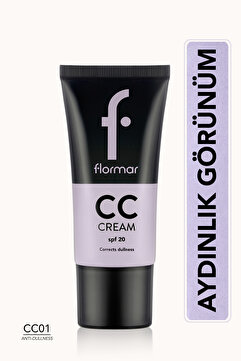 Flormar Solgun Görünüm Önlemeye Yardımcı Cc Krem (LİLA)-Cream-01 Antıdullness-8690604534708