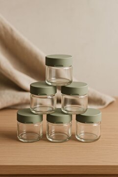 CKM silikon 6 Adet 41 ML Cam Bebek Mama Taşıma Saklama Kabı Sızdırmaz Mit Yeşil