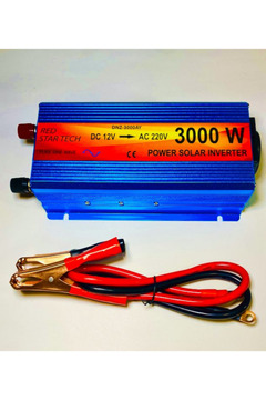 teknotrust Güçlendirilmiş Taşınabilir Kamp/Karavan Uyumlu 12 Volt 3000 Watt Tam Sinüs Inverter 12-220 Çevirici