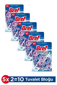 Bref Power Aktiv Tuvalet Bloğu Lavanta 5x2'li Paket