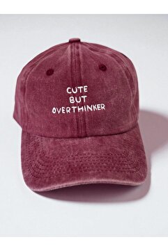 sapkamania Cute But Overthinker Yıkamalı Kep