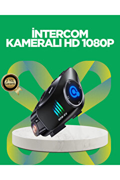 Genel Markalar SPTRNS Q28 Bluetooth Kask Kulaklık 1080P Kamera – Su Geçirmez (25017) Motosiklet Interkom