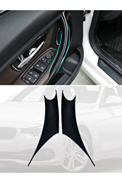 PARCAHATTI BMW 3 Serisi F30,F31, F32, F36 İç Kapı Tutamağı Kaplaması 2 adet Takım Siyah Soft(Parcahatti)