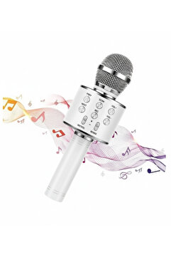 Genel Markalar Karaoke Mikrofon Dahili Hoparlörlü Usb Flash Tf Kart Destekli Ses Değiştirme Efektli Çocuk Mikrofonu