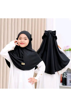 synshop Kız Çocuk İthal Pratik Hazır Kolay Baş Örtüsü Eşarp Şal Bone Likralı Hijab Hediyelik