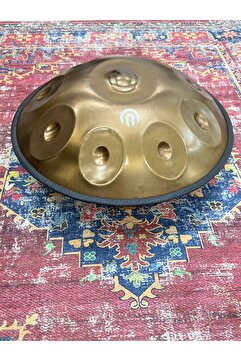 BARAN MÜZİK Steel Handpan 9 Nota Re Minör Çanta Renkli Kuşak Bakım Yağı