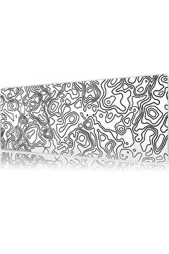 urzuva Monochrome Lines 70X30 3MM Kalınlık Premium Gaming oyuncu mousepad, Anti Slip XXL mouse pad