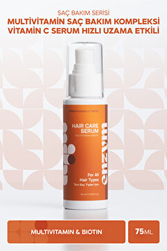 ENZYM COSMETICS Multivitamin Saç Bakım Kompleksi Vitamin C Serum Hızlı Uzama Etkili 75ml