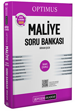 Pegem Akademi Yayıncılık 2026 KPSS A Grubu Optimus Maliye Tamamı Çözümlü Soru Bankası