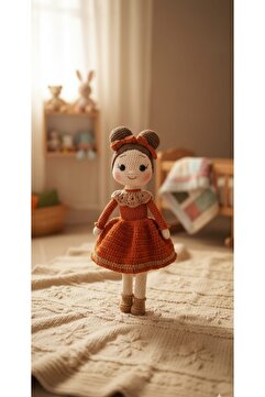 Toyscity Sonbahar Şirin Bebek Organik Örgü Oyuncak