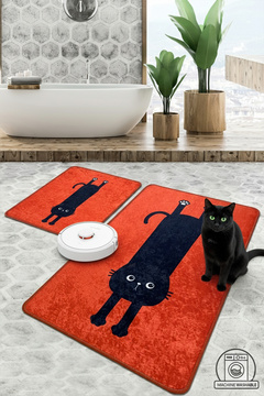 Chilai Home Comfort Banyo Halısı 2'li Set Banyo Paspası Kaymaz Tabanlı Klozet Takımı