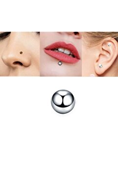 TakıConcept Deliksiz Ultra Güçlü Mıknatıslı Kulak Dudak Fake Top Piercing