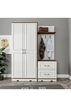 KZNMOB HOME Kartopu Modüler Country Portmanto, Vestiyer, Ayakkabılık - Tamamı 1. Kalite Mdf