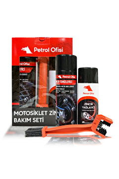 Petrol Ofisi Motosiklet Zincir Bakım Paketi Fırça Temizleyici Yağlayıcı