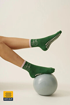 DORE Orijinal Kadın Yeni Sezon Matcha Addict Trend Model Pilates ve Yoga Kaydırmaz Tabanlı Çorap 1 Çift
