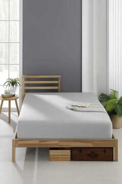 Valezium GRİ LASTİKLİ FITTED ÇARŞAF ( YASTIKSIZ)