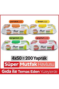 Sleepy Easy Clean Süper Yüzey Temizlik Mutfak Havlusu&Mendili Karma Paket 4X50 (200 Yaprak)
