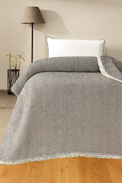 HOME MOD STORE Tripolis Tek kişilik Saçaklı Pike ve Yatak Örtüsü 170x210cm