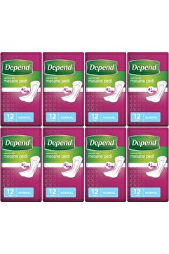 Depend MESANE PEDİ KADIN NORMAL 12 Lİ 8 PAKET