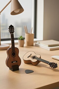 Frostblack Kahverengi Gitar Şeklinde Pena Kutusu