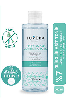 JUVERA Cosmeceuticals Glikolik Asit Içerikli Gözenek Sıkılaştırıcı Arındırıcı Ve Kararma Karşıtı Tonik 200ml