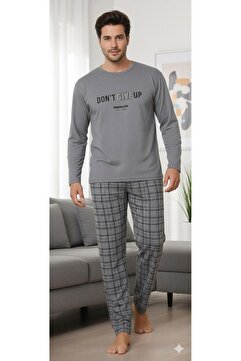 Sude HOMEWEAR Erkek Uzun Kol Büyük Beden Pijama