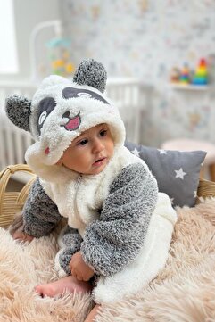 Bebesev Welsoft Peluş Unisex Fermuarlı Kışlık Bebek Uyku Tulumu Bebek Tulumu Çocuk Tulumu Çocuk Kostümü.