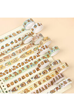 ÖZ OFİS Capybara Kapibara Sticker Bant-Washi Bant 1 Adet