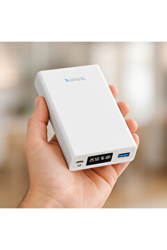 ENERX Powerbank 20000 mAh 22.5 Watt Led Göstergeli ENR-P2025DT Beyaz