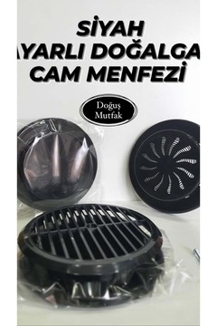 Genel Markalar Ayarlı Cam Menfezi Doğalgaz Menfez Kapağı Siyah