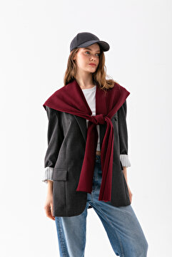 Wega Moda Kare Parçalı Patchwork Atkı - Spor Triko Örme Omuz Atkısı | Unisex Boho Şal - Atkı