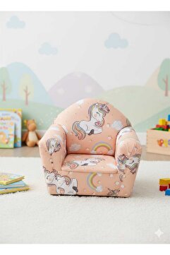 forte luva Unicorn Desenli Pudra Pembesi Çocuk Koltuğu