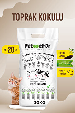Petefor 20 KG Toprak Kokulu Yeni Nesil Organik Kahverengi Kedi Kumu