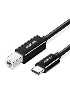 Ugreen USB Type-C to USB B Yazıcı Kablosu 2 Metre Siyah, 50446