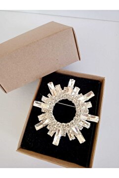 model aksesuar Kristal Taşlı Güneş Broş