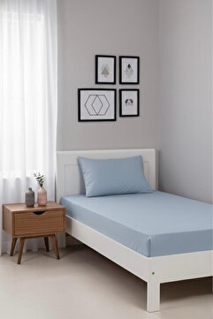 üntaş ÜNTAŞ SERENAT TEK KİŞİLİK 100X200 LASTİKLİ DÜZ RENK ÇARŞAF VE1 ADET YASTIK KILIFI