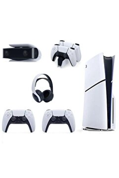 Sony Playstation 5 Slim Standart Edition 1TB+ 2.DualSense +3D Kulaklık + Şarj+Kamera(İthalatçı Garantili)