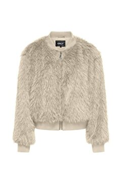 ONLY Onlmanny Faux Fur Bomber Cc Otw Mont 15322405 Pumice Stone